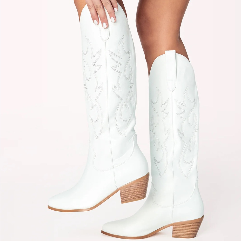 Billini Urson White Cowboy Boots